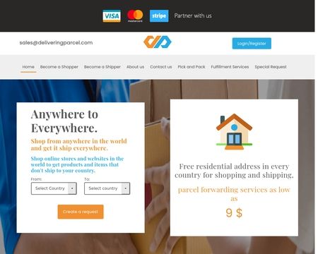 website thubmnail of Deliveringparcel