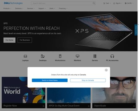 website thubmnail of Dell CA