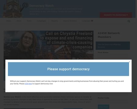 website thubmnail of Democracywatch.ca