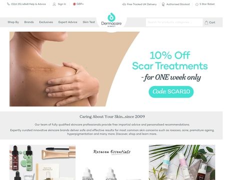 website thubmnail of DermacareDirect