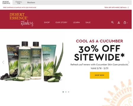 website thubmnail of Desert Essence