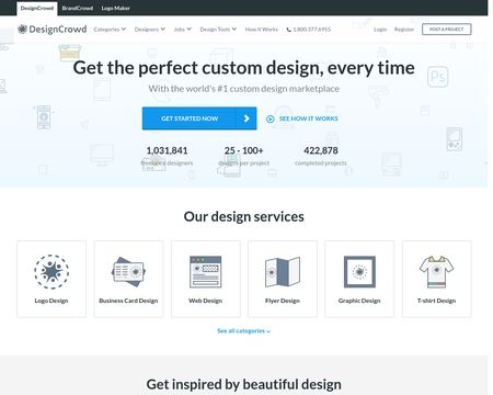 website thubmnail of DesignCrowd