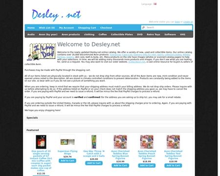 website thubmnail of Desley.net