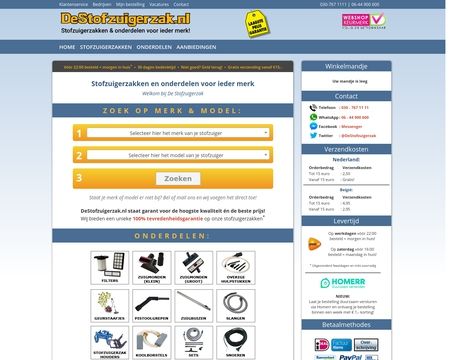 website thubmnail of Destofzuigerzak.nl
