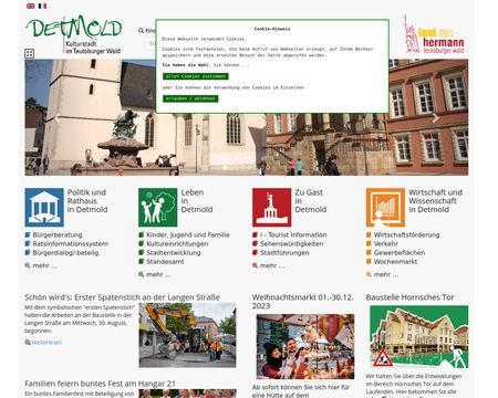 website thubmnail of Detmold.de