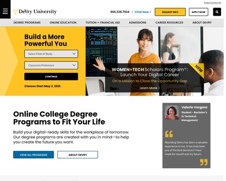 website thubmnail of DeVry Inc