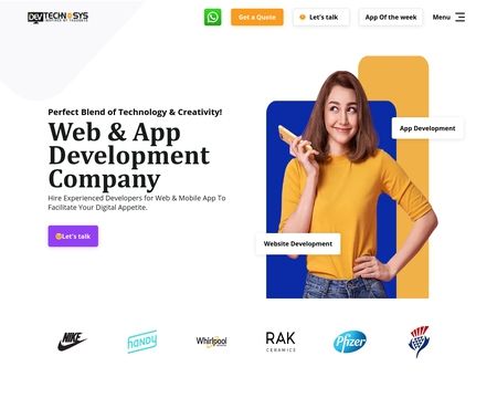 website thubmnail of Dev Technosys