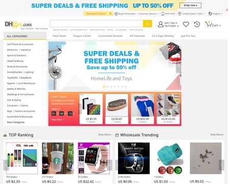 website thubmnail of DHGate.com DG