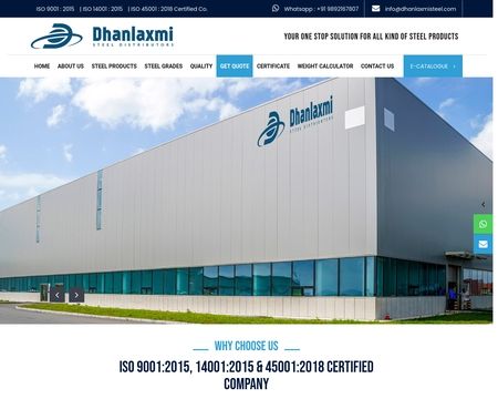 website thubmnail of Dhanlaxmisteel