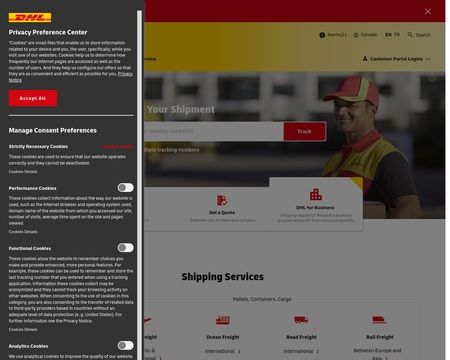 website thubmnail of DHL.ca