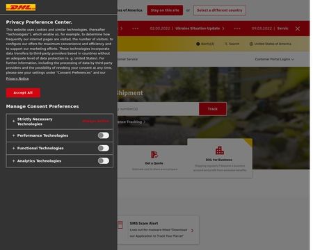 website thubmnail of DHL e Commerce