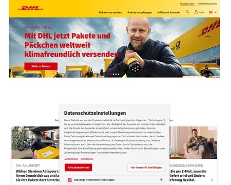 website thubmnail of Dhl.de