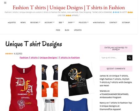website thubmnail of Diamondfireapparel.net