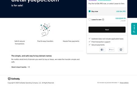 website thubmnail of Dietary Depot