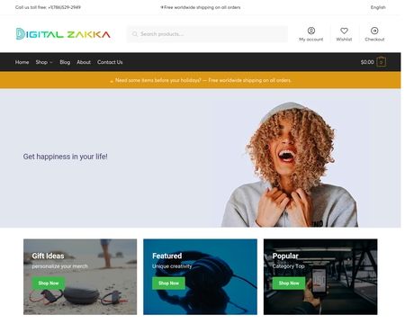 website thubmnail of Digital Zakka