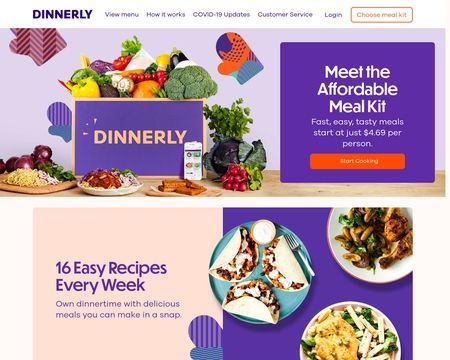 website thubmnail of Dinnerly