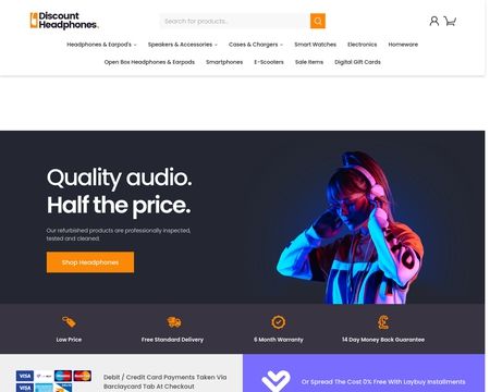 website thubmnail of Discount Headphones