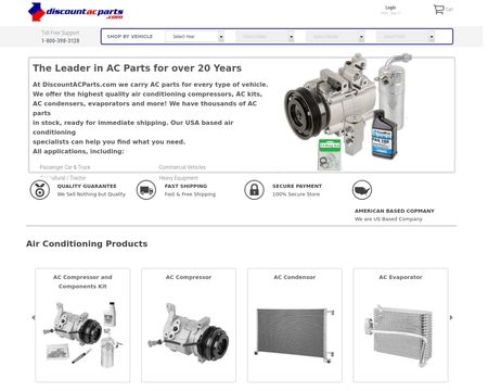 website thubmnail of Discount AC Parts