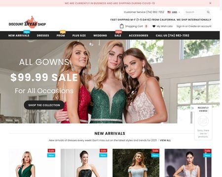 website thubmnail of Discount Dress Shop