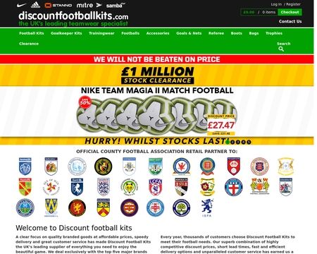 website thubmnail of DiscountFootballKits UK