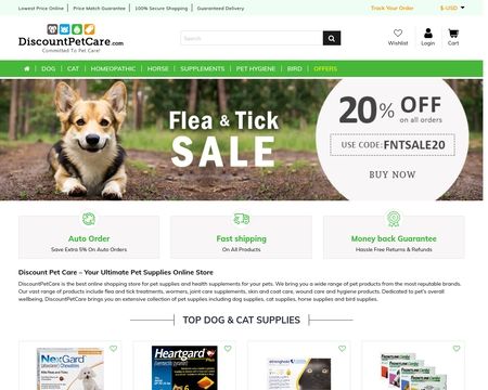 website thubmnail of DiscountPetCare