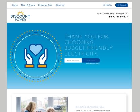 website thubmnail of Discountpowertx