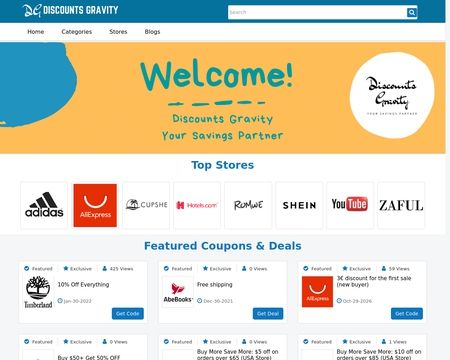 website thubmnail of Discountsgravity