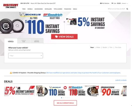 website thubmnail of Discount Tire Direct