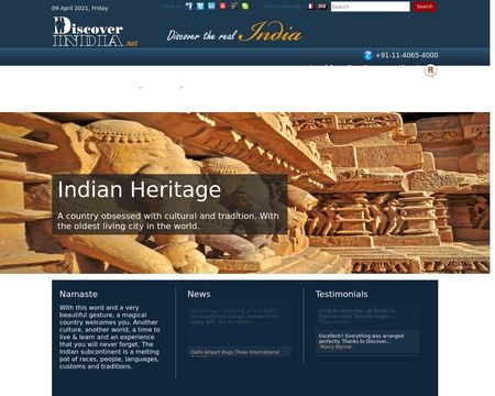 website thubmnail of http://www.discoverindia.net/