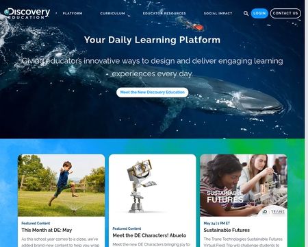 website thubmnail of Discover Education