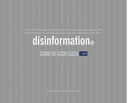 website thubmnail of Disinformation