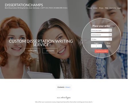 website thubmnail of Dissertationchamps