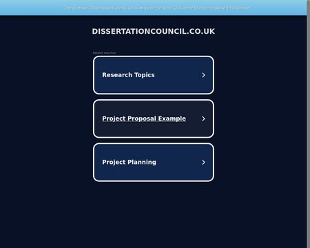 website thubmnail of Dissertation Council