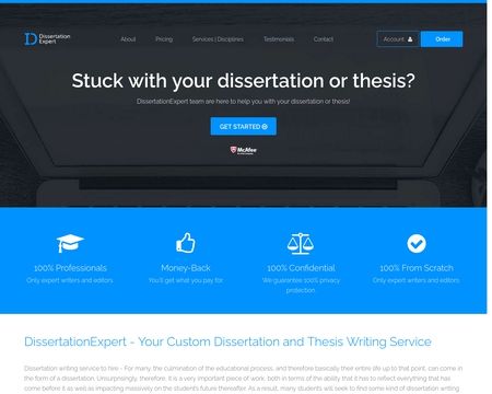 website thubmnail of DissertationExpert