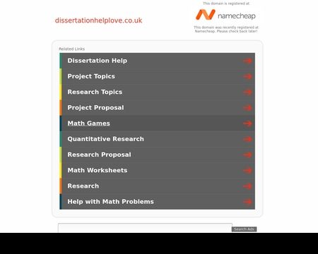 website thubmnail of Dissertation Help Love