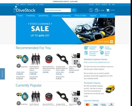website thubmnail of DiveStock
