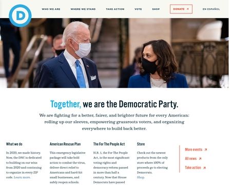 website thubmnail of Dnc.org