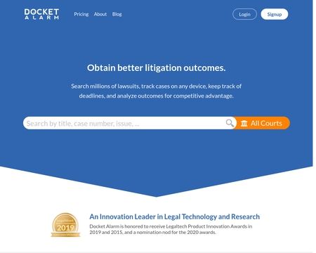 website thubmnail of Docketalarm