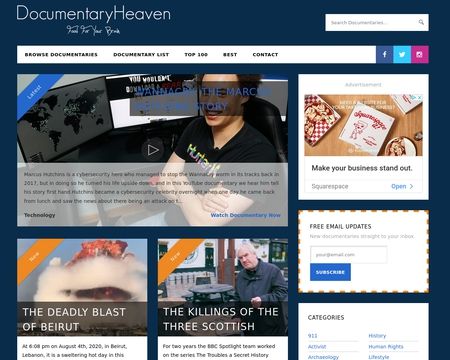 website thubmnail of DocumentaryHeaven