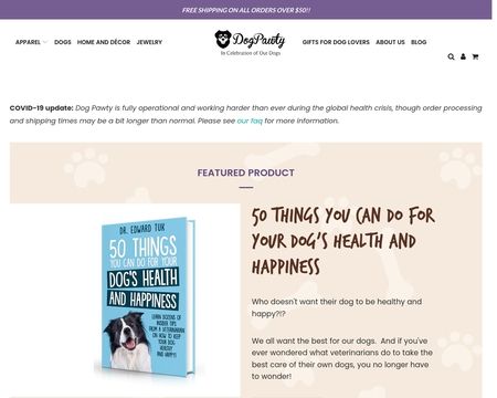 website thubmnail of Dog Pawty