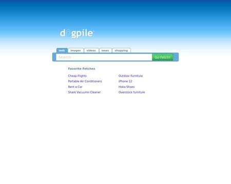 website thubmnail of Dogpile