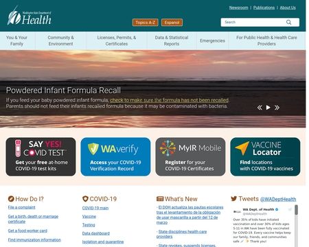 website thubmnail of Doh.wa.gov