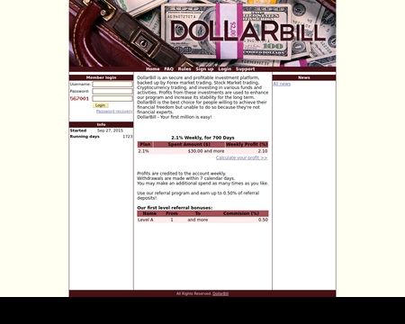 website thubmnail of Dollarbill.biz