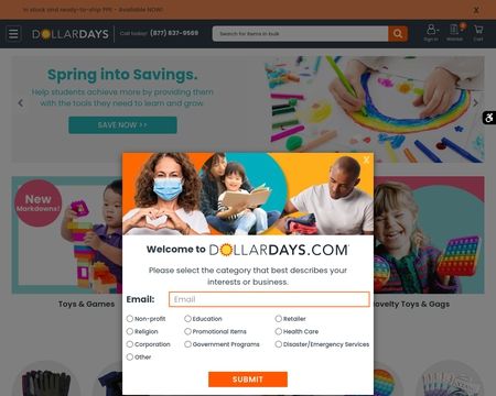 website thubmnail of DollarDays