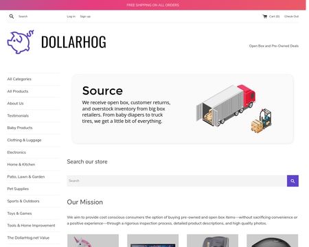 website thubmnail of DollarHog