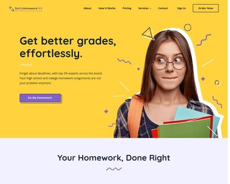 website thubmnail of Do My Homework 123