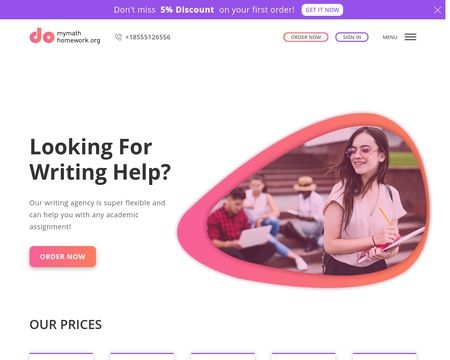 website thubmnail of Do My Math Homework