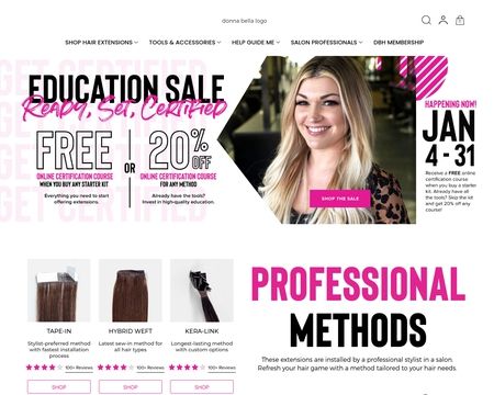website thubmnail of Donna Bella hair