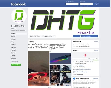 website thubmnail of DontHateTheGeek