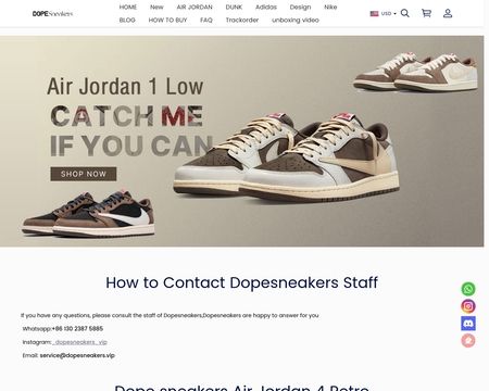 website thubmnail of Dopesneakers.vip
